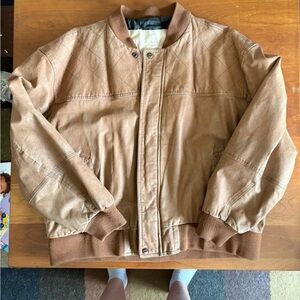 Classic Tan Bomber Jacket